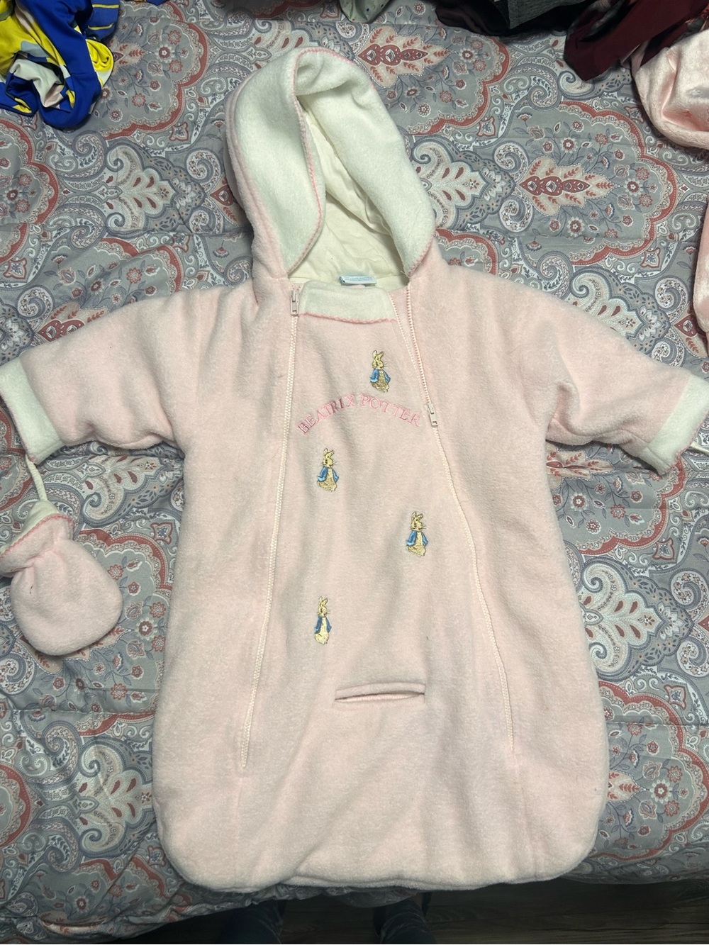 Vintage beatrix potter bunting suit